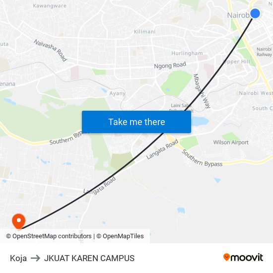 Koja to JKUAT KAREN CAMPUS map