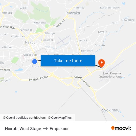 Nairobi West Stage to Empakasi map