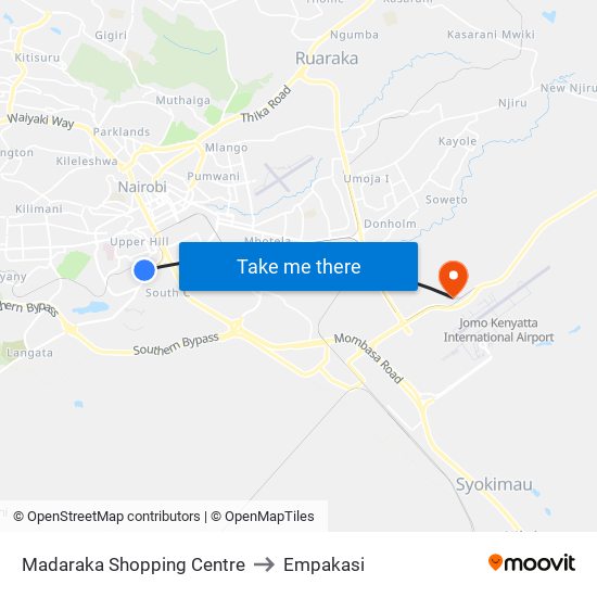 Madaraka Shopping Centre to Empakasi map