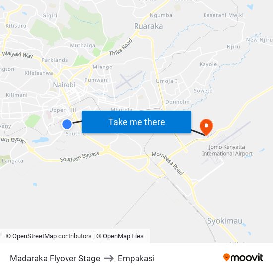 Madaraka Flyover Stage to Empakasi map