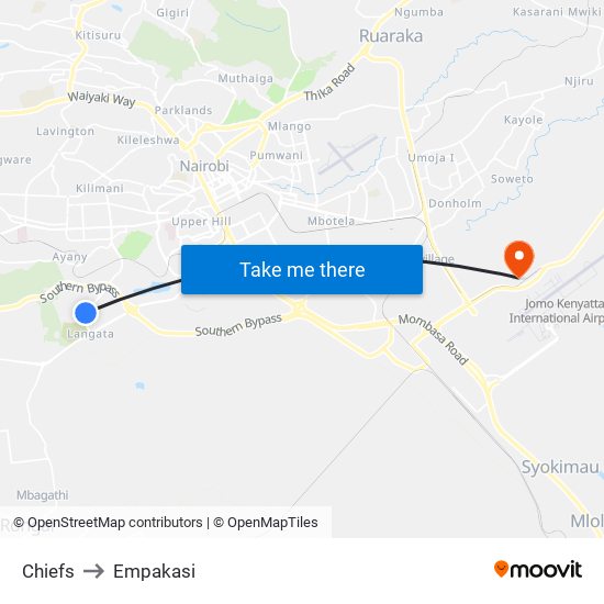 Chiefs to Empakasi map