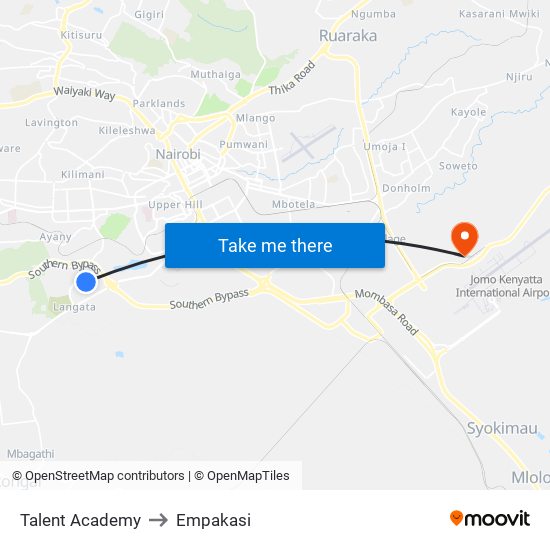 Talent Academy to Empakasi map