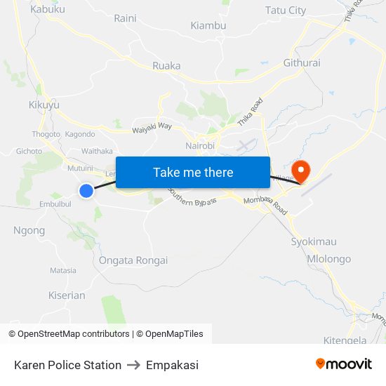 Karen Police Station to Empakasi map
