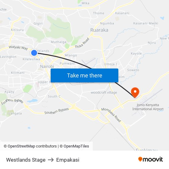 Westlands Stage to Empakasi map