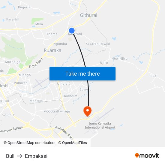 Bull to Empakasi map