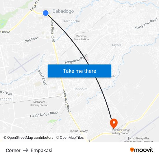 Corner to Empakasi map