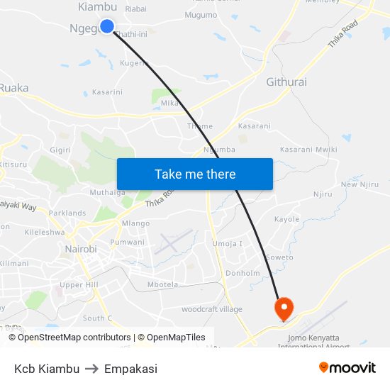 Kcb Kiambu to Empakasi map