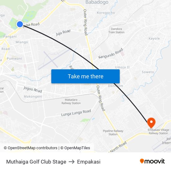 Muthaiga Golf Club Stage to Empakasi map