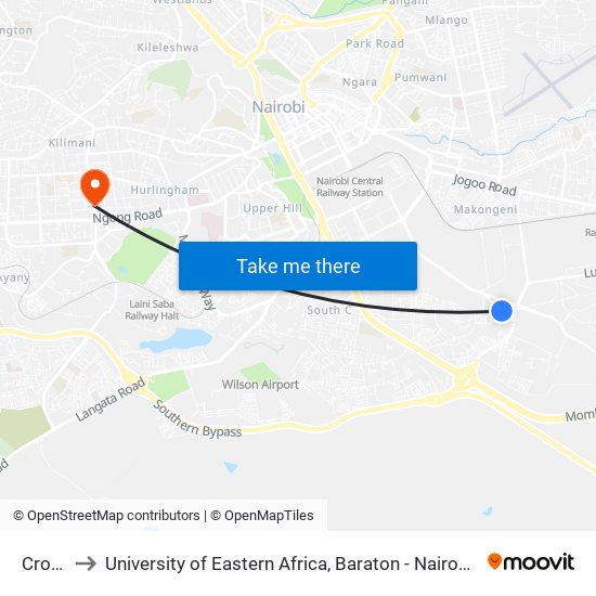 Crown to University of Eastern Africa, Baraton - Nairobi Campus map