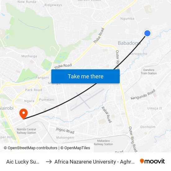 Aic Lucky Summer to Africa Nazarene University - Aghro House map