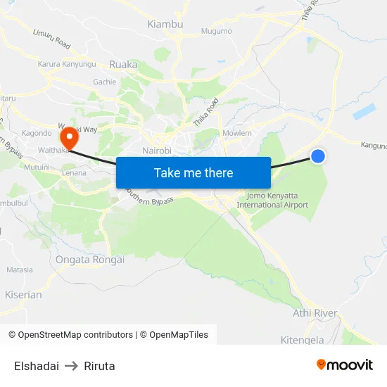 Elshadai to Riruta map