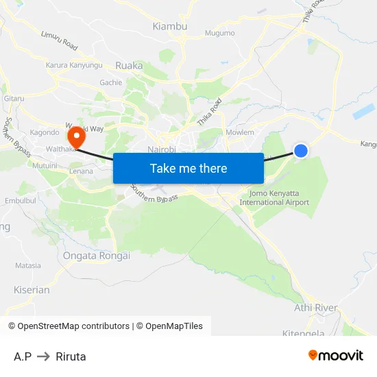 A.P to Riruta map