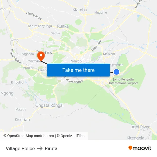 Village Police to Riruta map