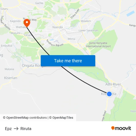 Epz to Riruta map