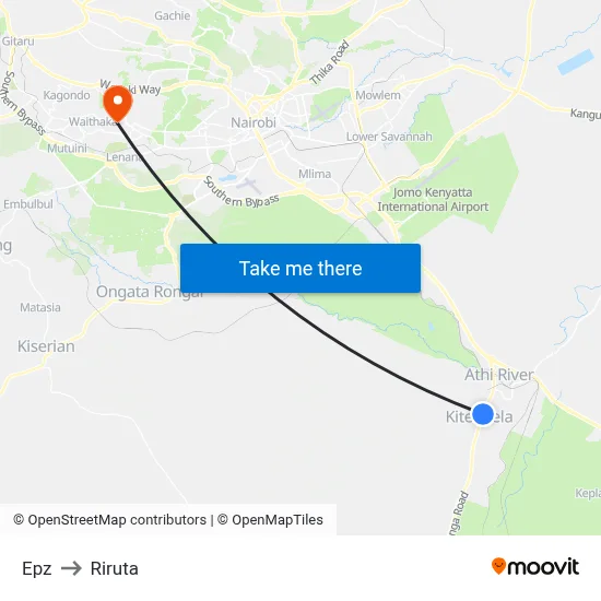 Epz to Riruta map