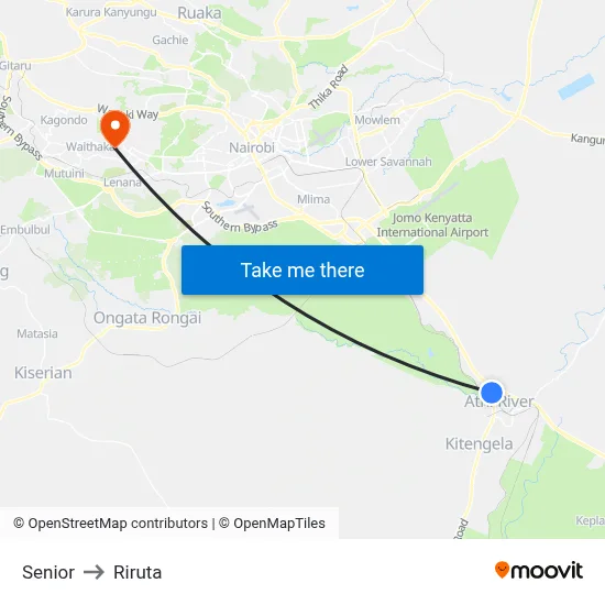 Senior to Riruta map