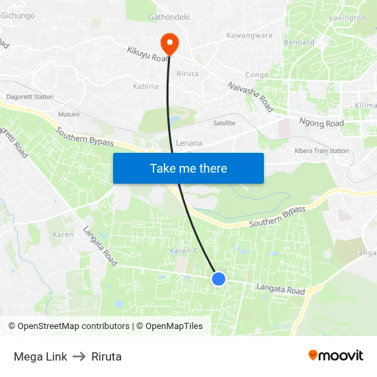 Mega Link to Riruta map