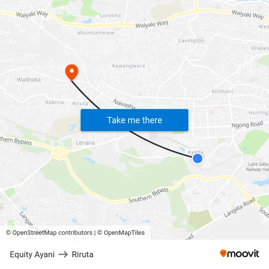 Equity Ayani to Riruta map