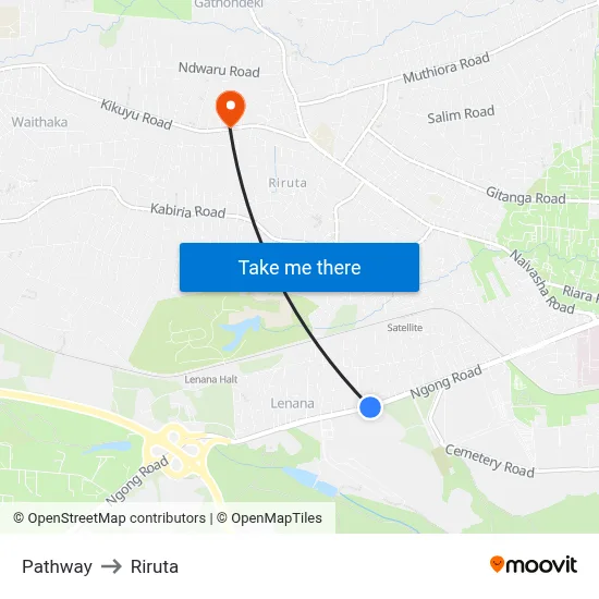 Pathway to Riruta map