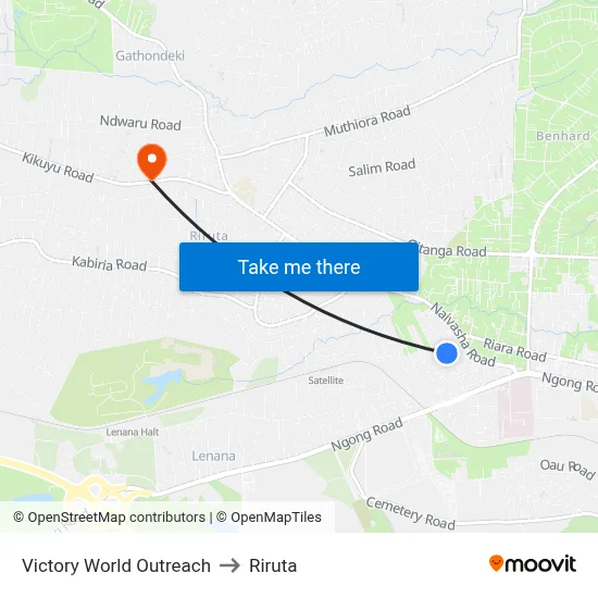 Victory World Outreach to Riruta map