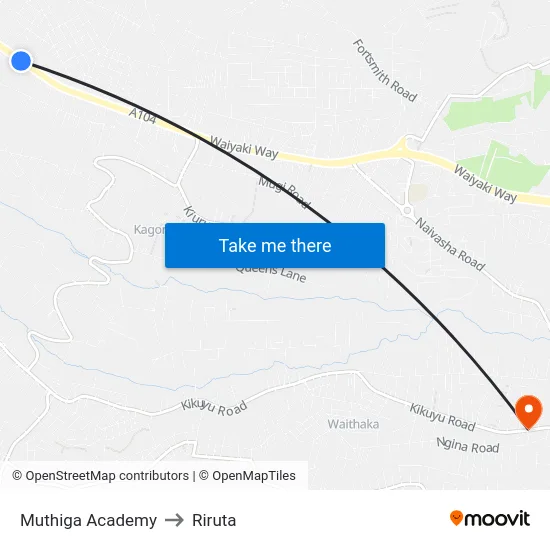 Muthiga Academy to Riruta map