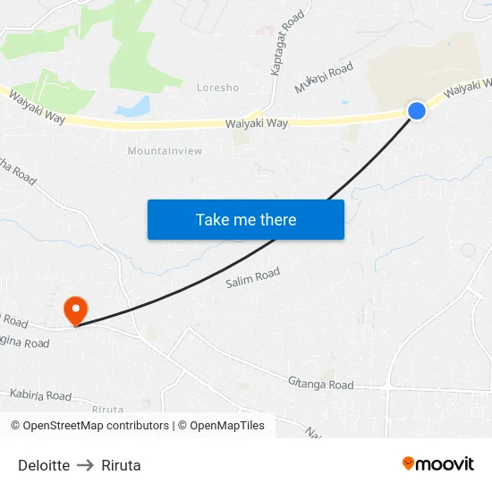 Deloitte to Riruta map
