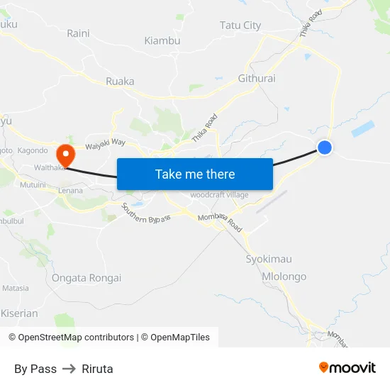 By Pass to Riruta map