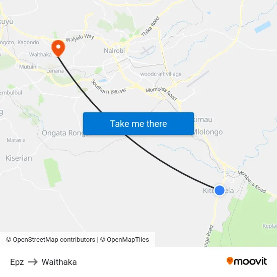 Epz to Waithaka map