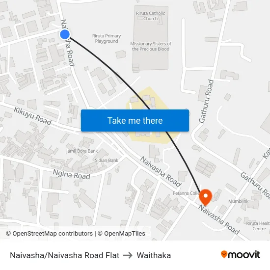 Naivasha/Naivasha Road Flat to Waithaka map