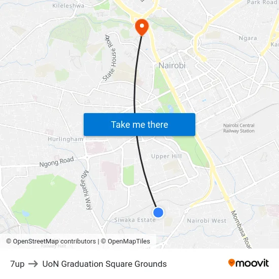 7up to UoN Graduation Square Grounds map