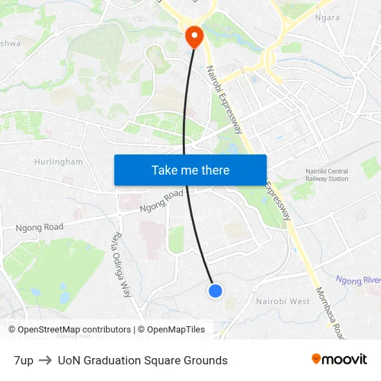 7up to UoN Graduation Square Grounds map