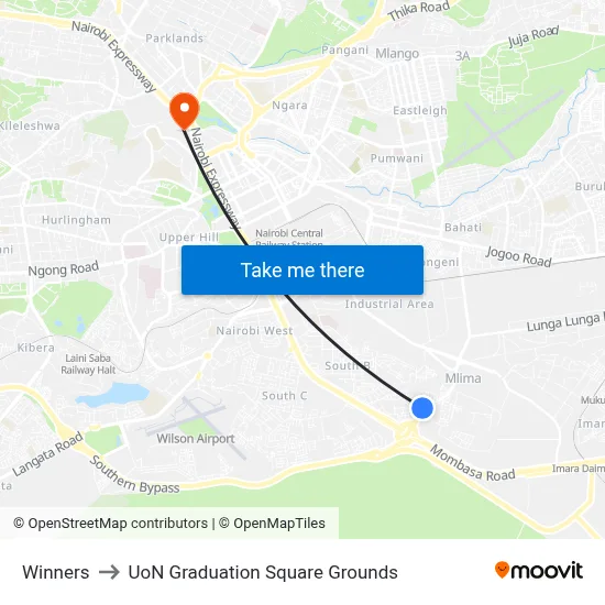 Winners to UoN Graduation Square Grounds map