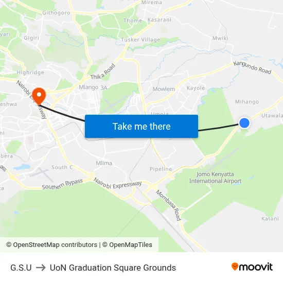 G.S.U to UoN Graduation Square Grounds map