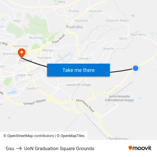 Gsu to UoN Graduation Square Grounds map