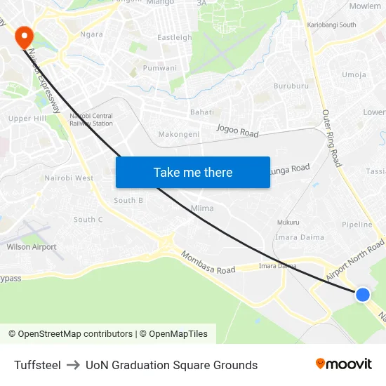 Tuffsteel to UoN Graduation Square Grounds map