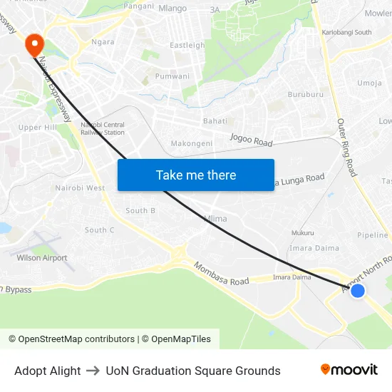 Adopt Alight to UoN Graduation Square Grounds map