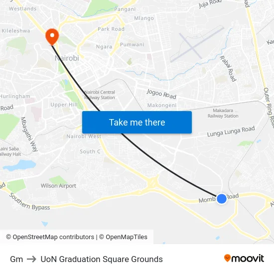 Gm to UoN Graduation Square Grounds map