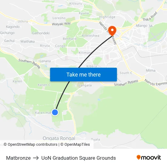 Matbronze to UoN Graduation Square Grounds map