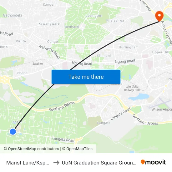 Marist Lane/Kspca to UoN Graduation Square Grounds map