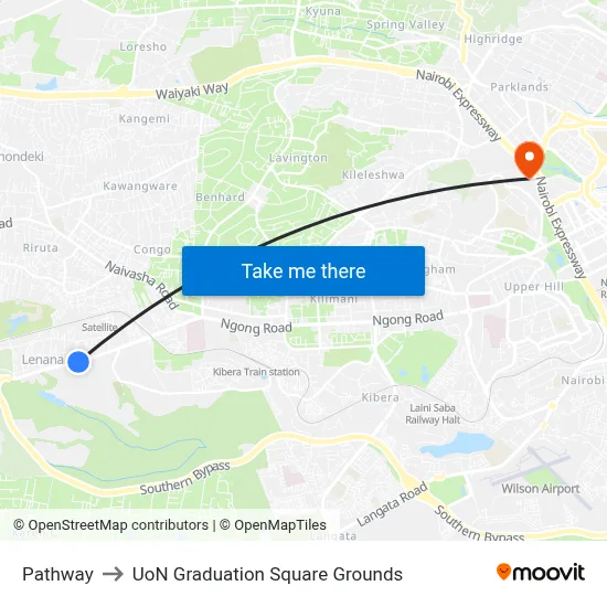 Pathway to UoN Graduation Square Grounds map