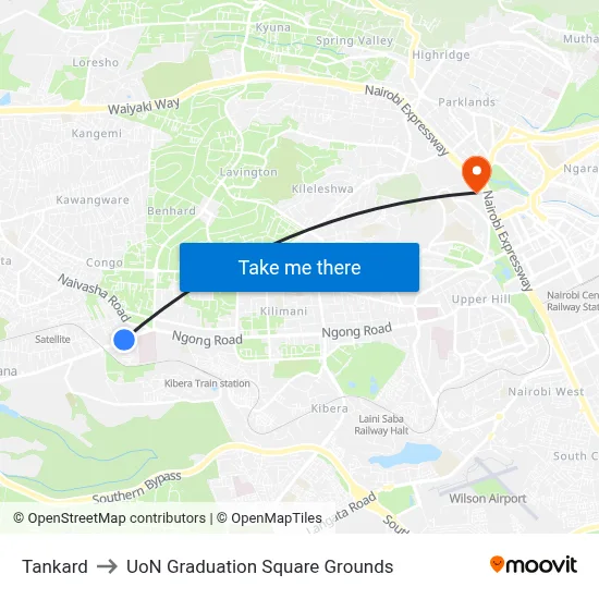 Tankard to UoN Graduation Square Grounds map