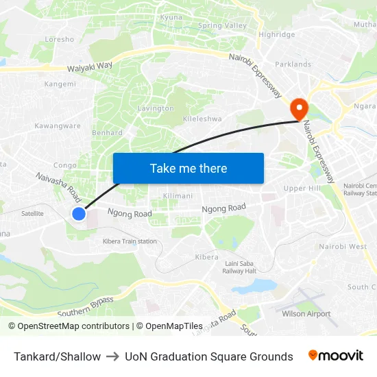Tankard/Shallow to UoN Graduation Square Grounds map