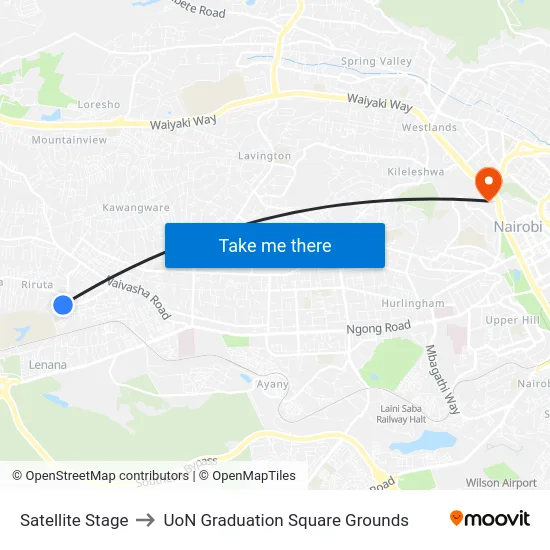 Satellite Stage to UoN Graduation Square Grounds map