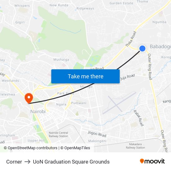 Corner to UoN Graduation Square Grounds map