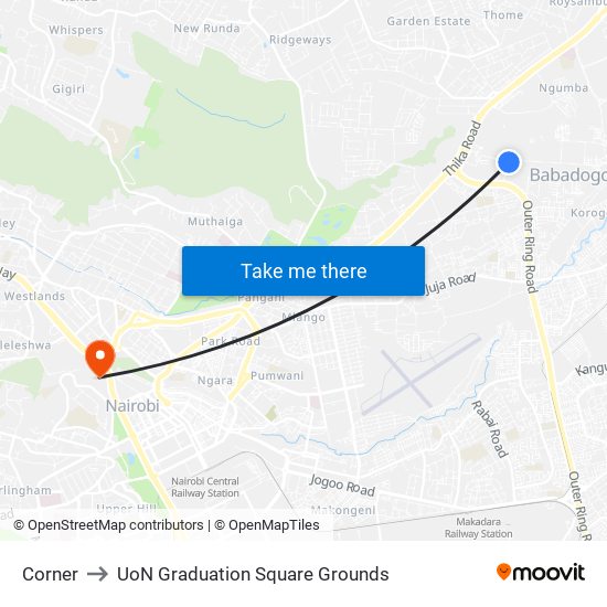 Corner to UoN Graduation Square Grounds map