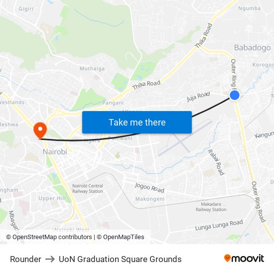 Rounder to UoN Graduation Square Grounds map