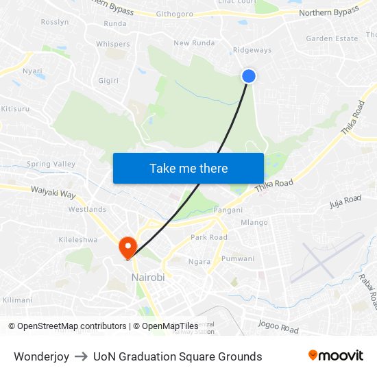 Wonderjoy to UoN Graduation Square Grounds map