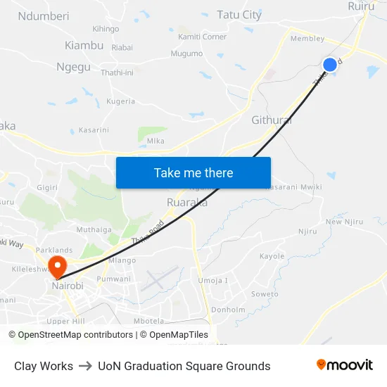 Clay Works to UoN Graduation Square Grounds map