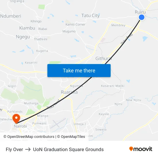 Fly Over to UoN Graduation Square Grounds map
