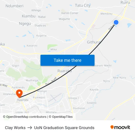 Clay Works to UoN Graduation Square Grounds map